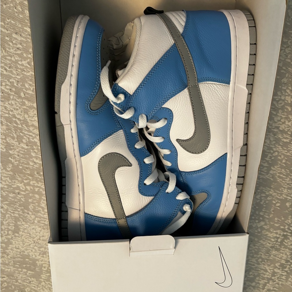 Nike custom leather high top sneakers